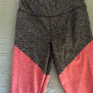 Athletic Works Gray and Pink Colorblock Leggings